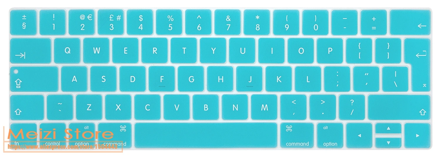 Силиконовая клавиатура для ноутбука Обложка для Новинка Macbook Pro 13 дюймов/15 дюймов с touchbar EU версия A1706 A1707 - Цвет: whiteblue