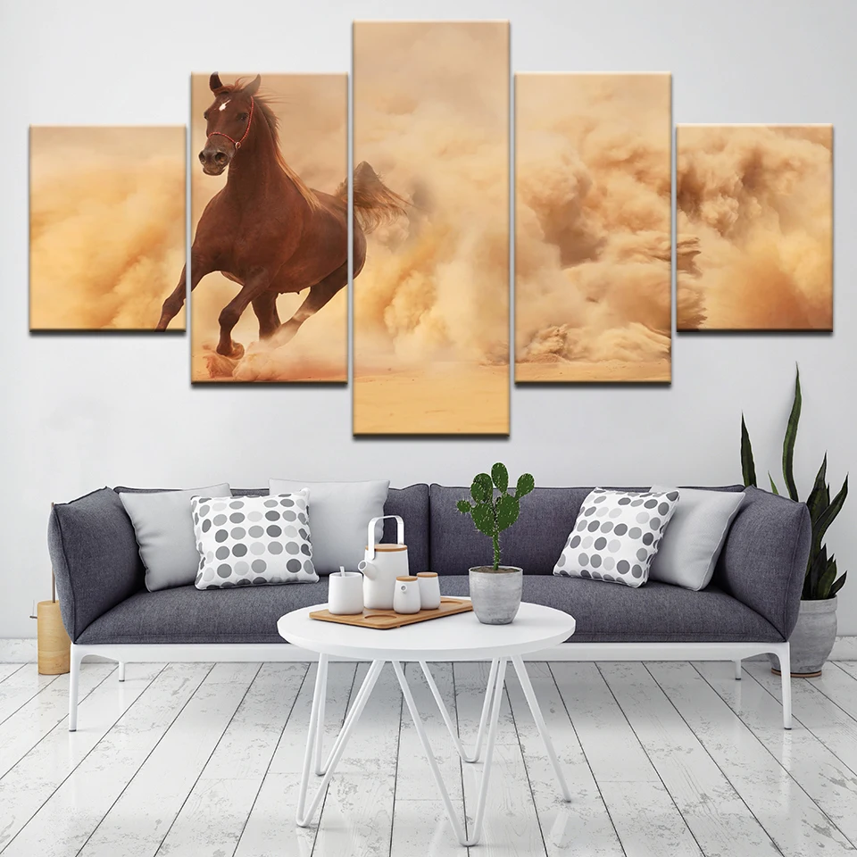 5 шт. защелка высокое качество дешевые художественные картины бегущая лошадь