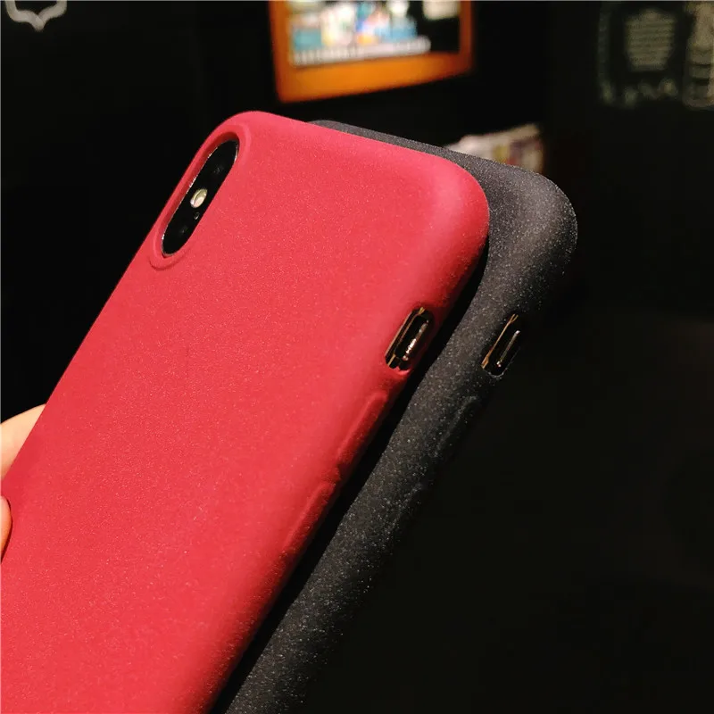 Matte Frosted Sand Texture Plastic Cover for iphone XS MAX XR 8 Plus SE 5 5S 6S 6 7 Case On Huawei P20 P10 P9 P8 Lite 2017 Cases |