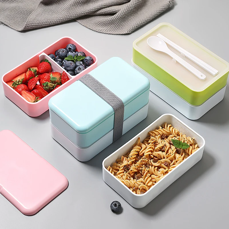 Baispo портативная коробка для обеда без BPA Bento с столовыми приборами контейнер еды