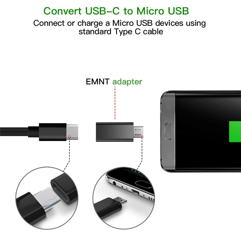 3 шт Type C и Micro USB Android телефонный зарядный кабель конвертер для Samsung Xiaomi Huawei Usbc Microusb