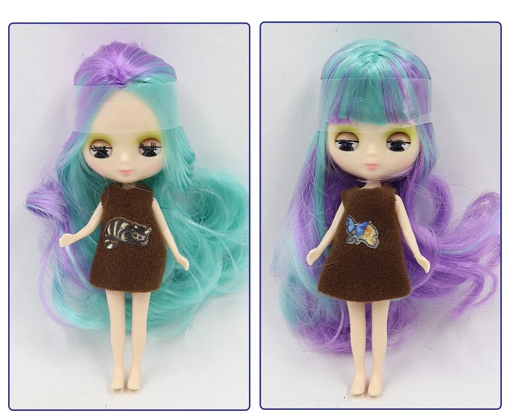Фабрика blyth мини-кукла 10 см BJD нормальная кукла тела, случайное платье