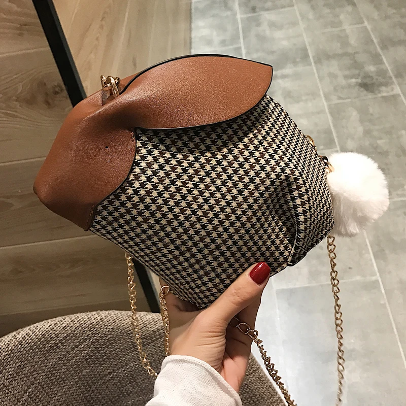 Милый зайчик Дизайн плед шить из искусственной кожи Повседневное Модные женские