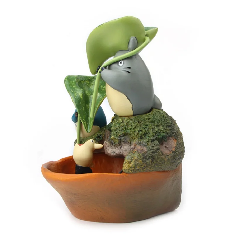 Студия Ghibli Мой сосед Take Leaf Totoro ПВХ фигурка увлажнитель Коллекция Подарочные модельные игрушки для украшения дома