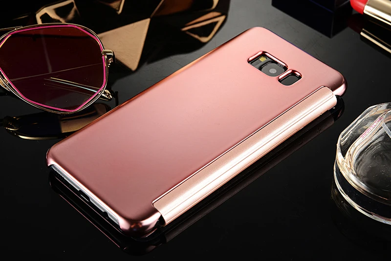 Зеркальный Чехол книжка для Samsung Galaxy S5 S6 S7 Edge S8 S9 A8 Plus 2018 A3 A5 A7 2016 2017 Note 8 360|Бамперы| |