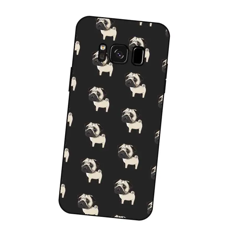 N384 Шарпей Черный силиконовый чехол Обложка для samsung Galaxy S5 S6 S7 S8 S9 S10 5G S10E S11 S11E Lite Edge