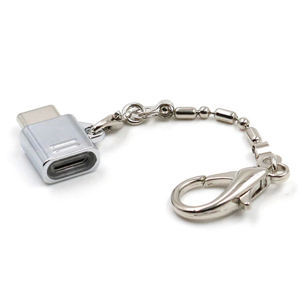 Металлический USB 2 0 Женский к 3 1 type C Мужской конвертер OTG адаптер с брелоком |
