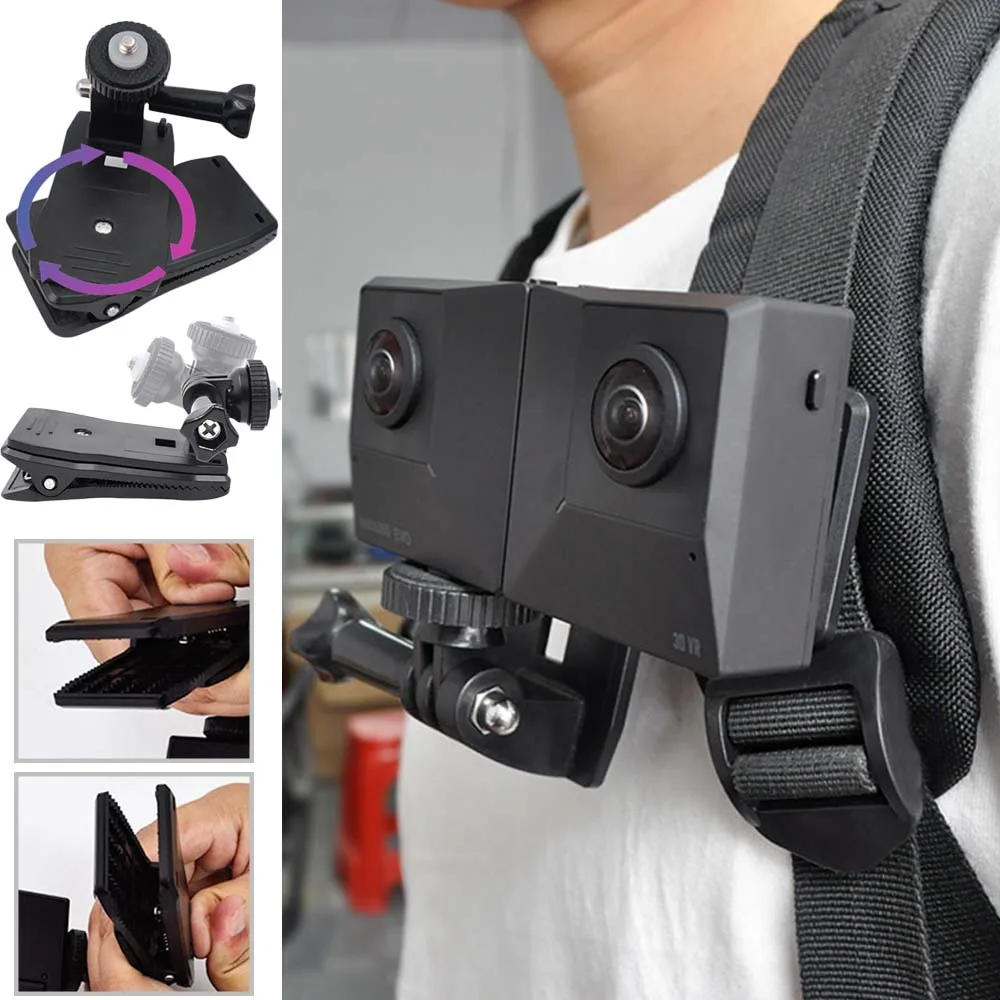 Держатель рюкзака с зажимом для камеры insta360 EVO 3D VR 360, аксессуары для экшн-камеры Insta 360 ONE X
