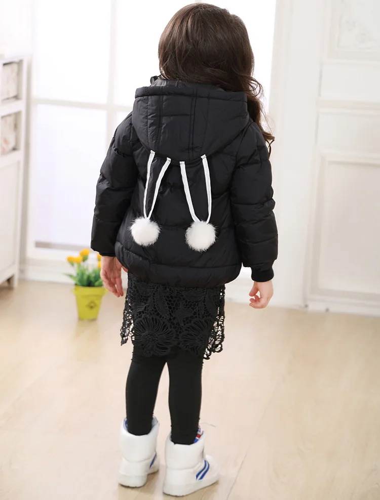 Зимнее пальто для маленьких девочек стеганая куртка на белом утином пуху верхняя