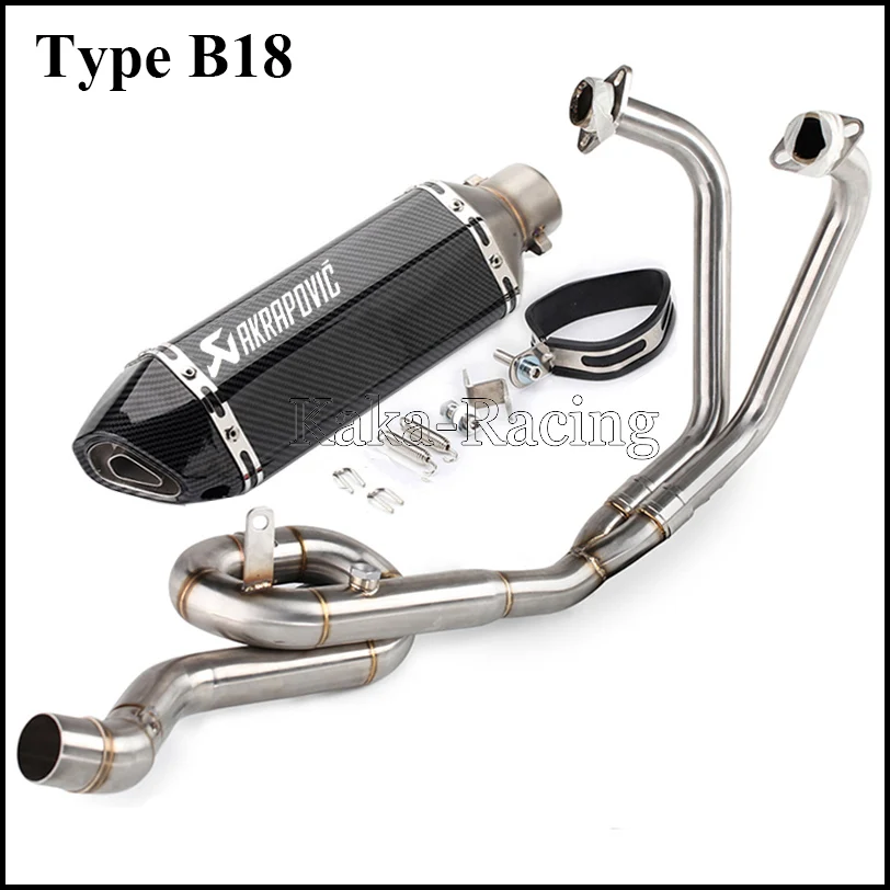 MT03 Akrapovic глушитель выхлопной трубы мотоцикла полная система скольжения на переднюю ссылку трубы для Yamaha YZF R3 R25