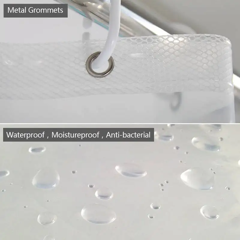 ufriday peva shower curtain transparent liner with magnets bottom waterproof and mildew resistant crystal clear bathroom curtain free global shipping