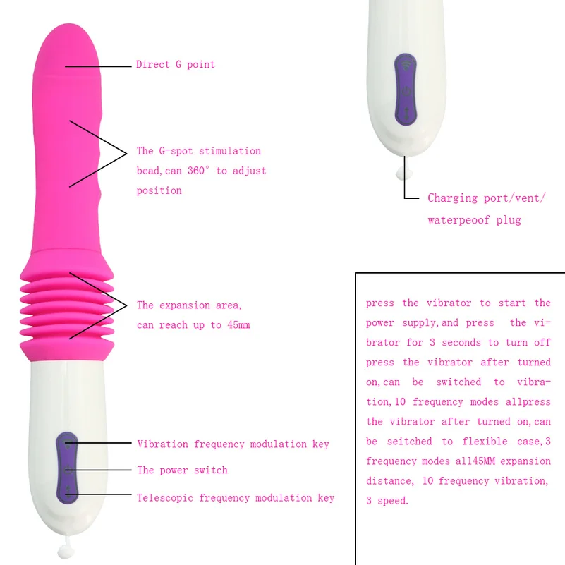 Automatic Thrusting Telescopic Gun Machine Female Masturbation Device G-Spot Vibration Stimulation Massage Wand | Красота и здоровье