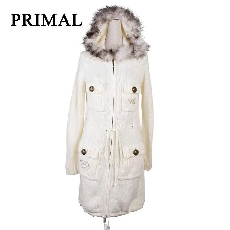 Harajuku Hooded Knitting Long Cardigan Sweater Women Jumper Back Lace Up Female Coat 2018 Warm Knitted Pocket Outerwear |