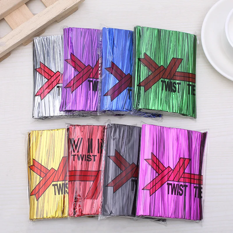 800 шт металлический перевязку леденца на палочке торт Еда целлофановые мешочки