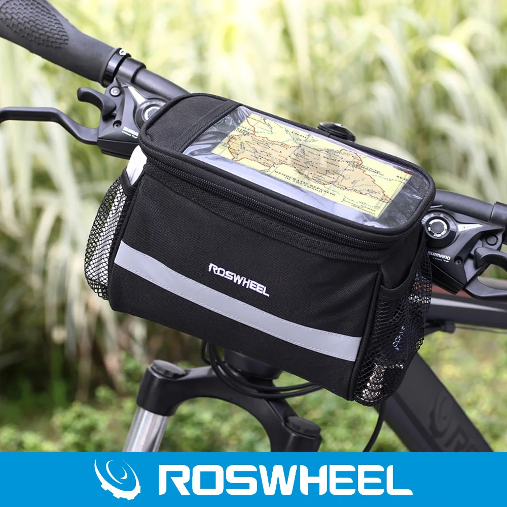 Roswheel Bike Carrier Bag 3.5L Handlebar Bicycle Front Tube Pocket 600D Map Pack Riding Cycling Supplies | Спорт и развлечения