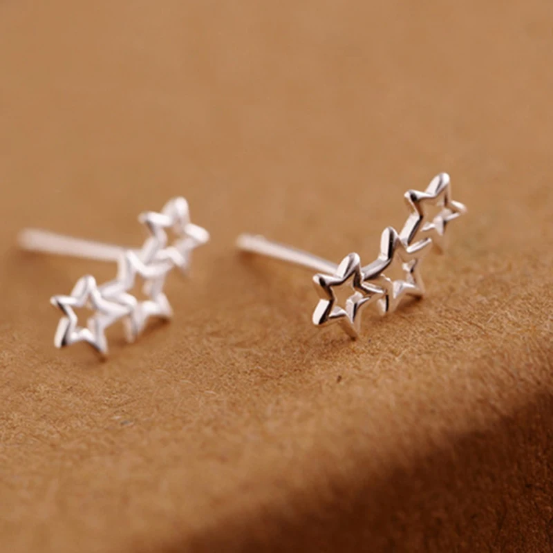 Серьги гвоздики женские составные из серебра 925 пробы|Серьги-гвоздики| |