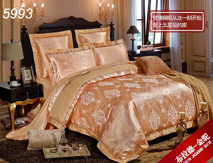 Gray blue flowers 4pcs king size silk bedding linen set satin duvet cover tencel queen comforter hot 5995 | Дом и сад