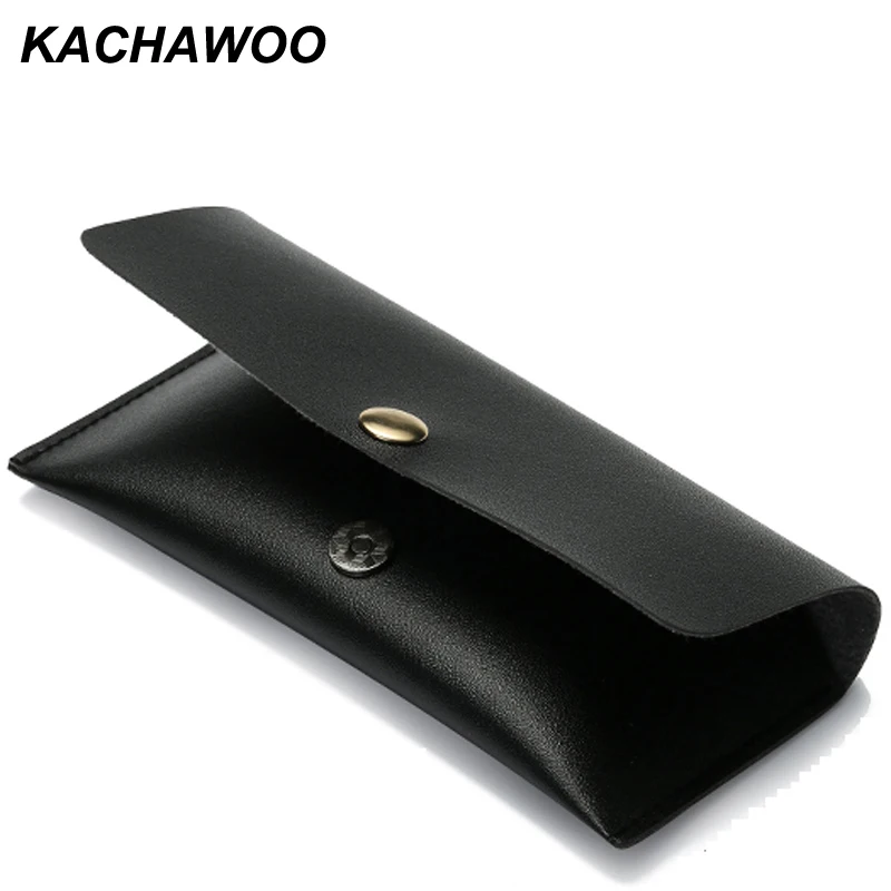 Прямоугольный Чехол для очков Kachawoo футляр солнцезащитных женская черная сумка