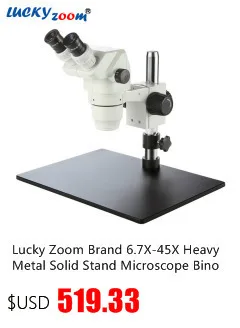 Luckyzoom бренд SZM45 7X-45X столб секторная база зум стерео микроскопы Оптический бинокулярный микроскоп