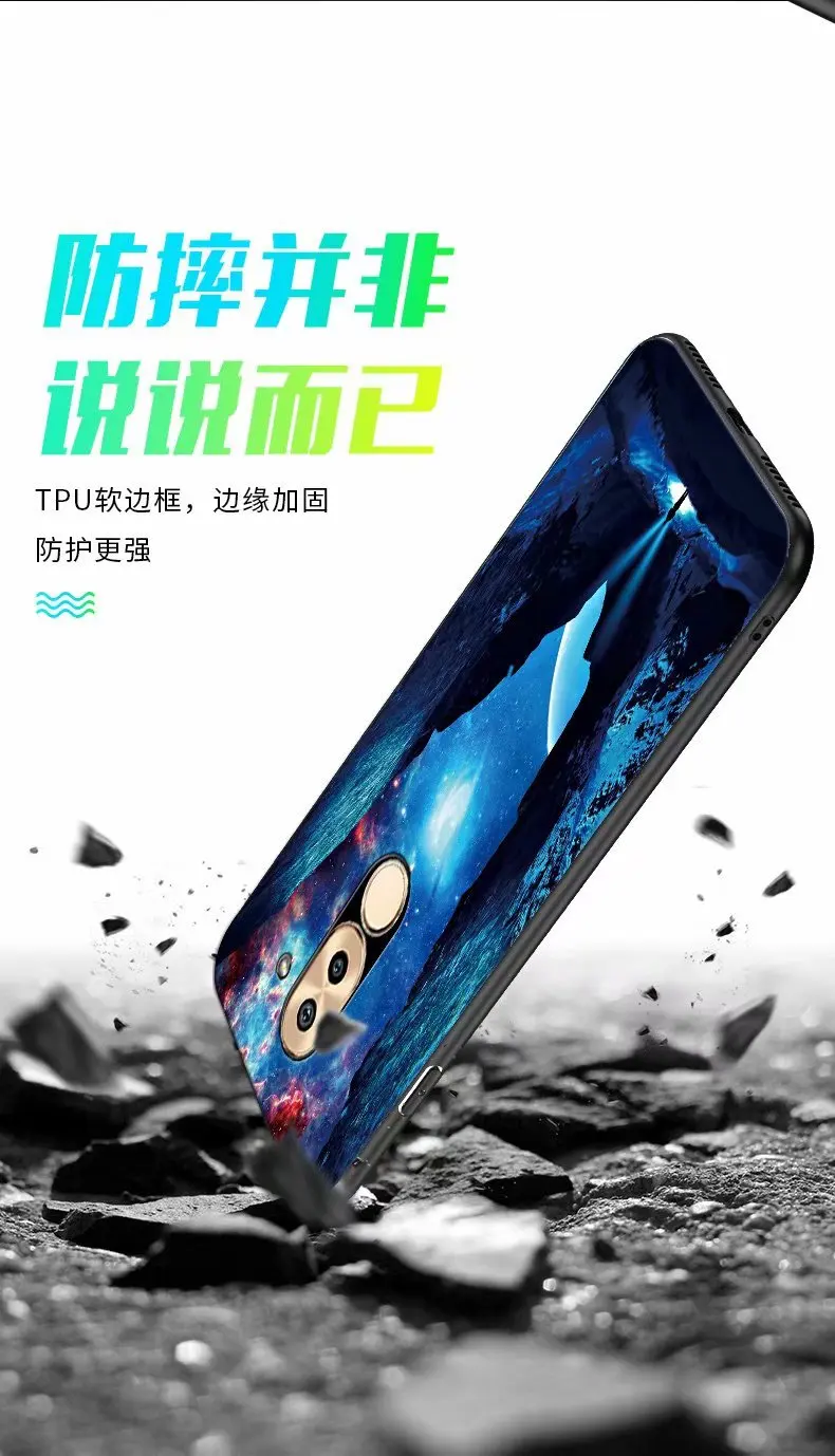 Для huawei honor 6X чехол Роскошный светящийся Узор Жесткий закаленное стекло защитный чехол на заднюю панель для huawei honor 6X чехол для телефона