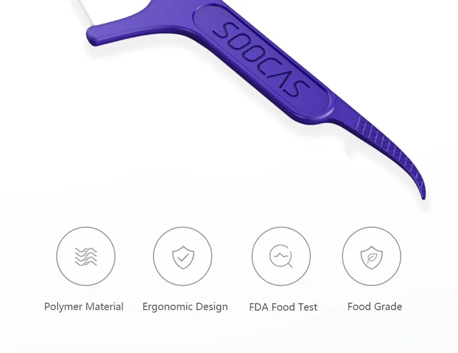 Xiaomi Soocare зубная нить на каждый день для чистки зубов профессиональный высшего качества зубная нить 50 шт./кор. наивысшего качества