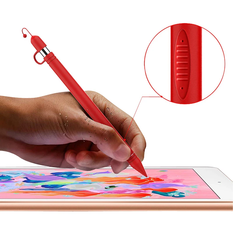 Мягкий силиконовый чехол для Apple Pencil iPad Tip Cover Holder Tablet Touch Pen Stylus 360 полной защиты