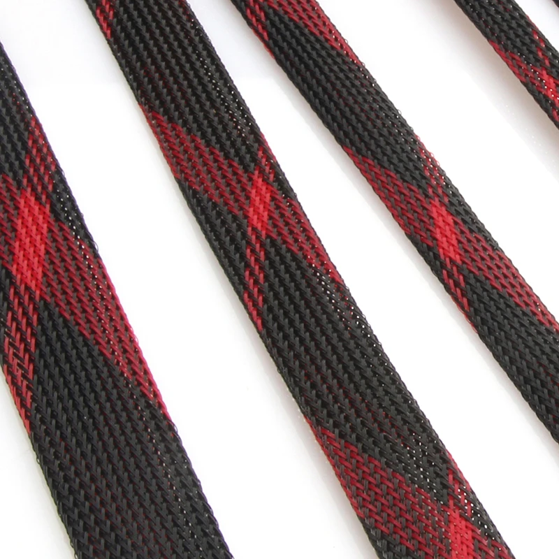 Изолированная плетеная кабельная Втулка 5 м/10 м защита проводки черная + красная