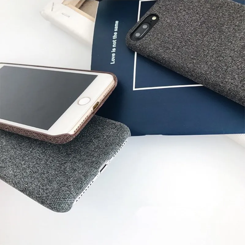 Cyato грубая ткань шаблон чехол для iPhone 8 мягкий TPU 7 plus ультра-тонкий корпус X capa |