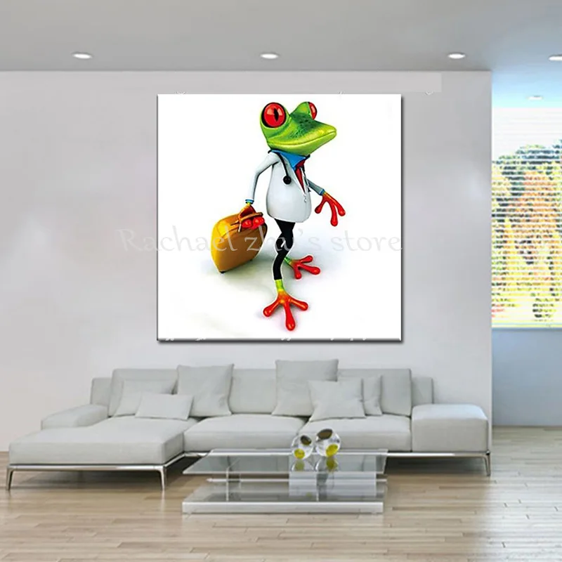 Картина маслом на холсте с животными ручная роспись|frog oil painting|oil paintingpaintings on canvas |