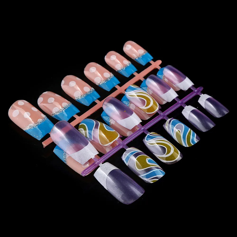 OutTop ColorWomen 144 шт. накладные ногти длинные салонные искусственные акриловый