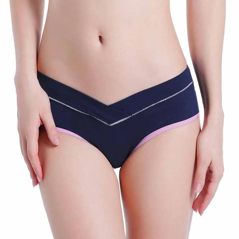 Panties Navy Blue Хлопковые бюстгальтеры для кормящих матерей, бюстгальтеры для беременных, нижнее Белье для сна для беременных, Soutien-gorge Allaitement - Цвет: Panties Navy Blue