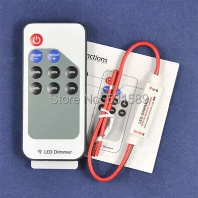 20 шт. монохромный СВЕТОДИОДНЫЙ мини контроллер RF беспроводной с пультом
