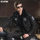 Kожаная куртка мужская с хлопковой подкладкой, теплый жакет в стиле ВВС из натуральной кожи, летные куртки из свиной шкуры, 2016