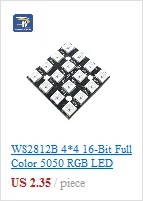 8 канальный WS2812 WS2812B WS 2811 5050 RGB светодиодный панельный модуль 5 в 8 бит Радужный светодиодный точный для Arduino