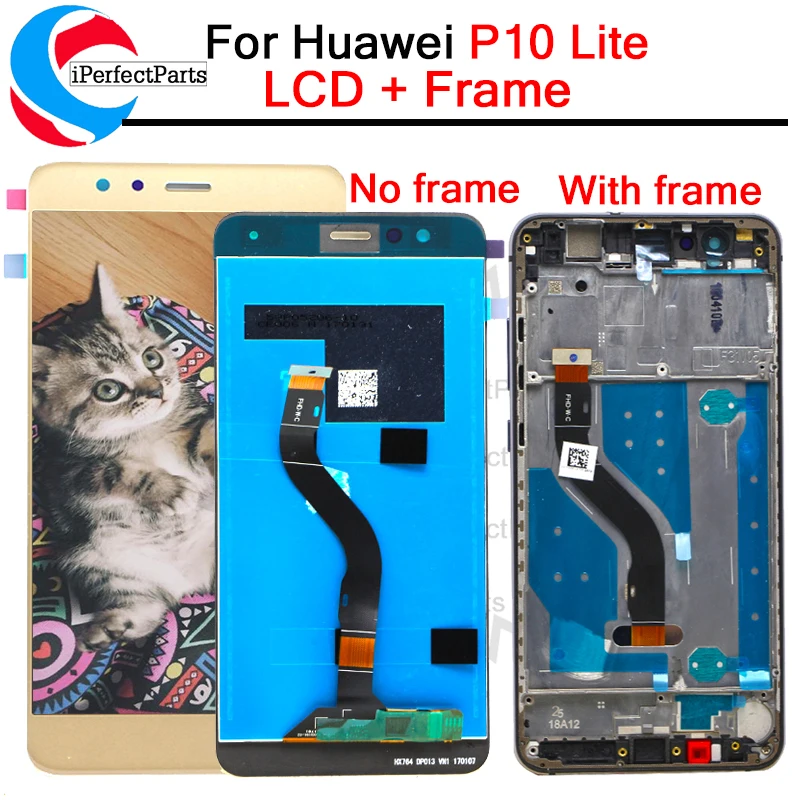 ЖК дисплей с рамкой для Huawei P10 Lite дигитайзером сенсорного экрана в сборке на