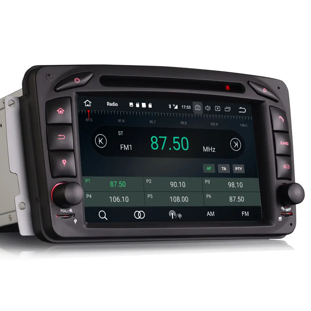 7 &quotAndroid 9 0 Pie OS автомобильный DVD Мультимедиа gps радио для Mercedes-Benz C-Class W203 S203 2000-2005 &amp