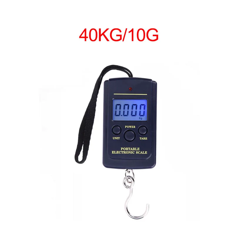 40kg-10g 40 кг/50 кг x 10 г Мини цифровые весы для рыбалки багаж путешествия вес ing Steelyard подвесные электронные весы с крючком, Кухня Вес - Цвет: 40kg-10g
