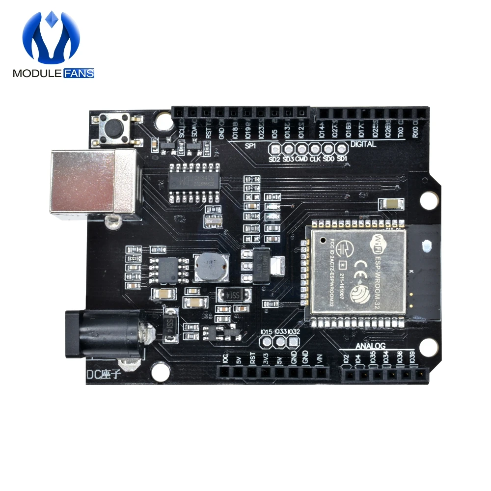 Макетная плата ESP32 5 12 В постоянного тока для Arduino UNO R3 Wemos D1 R32 Мини Wi Fi беспроводной