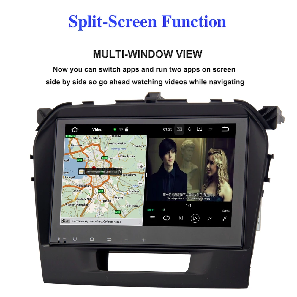 Автомагнитола 9 "с Android 0 для Suzuki Vitara dvd 2016 2017 головное устройство GPS рулевое