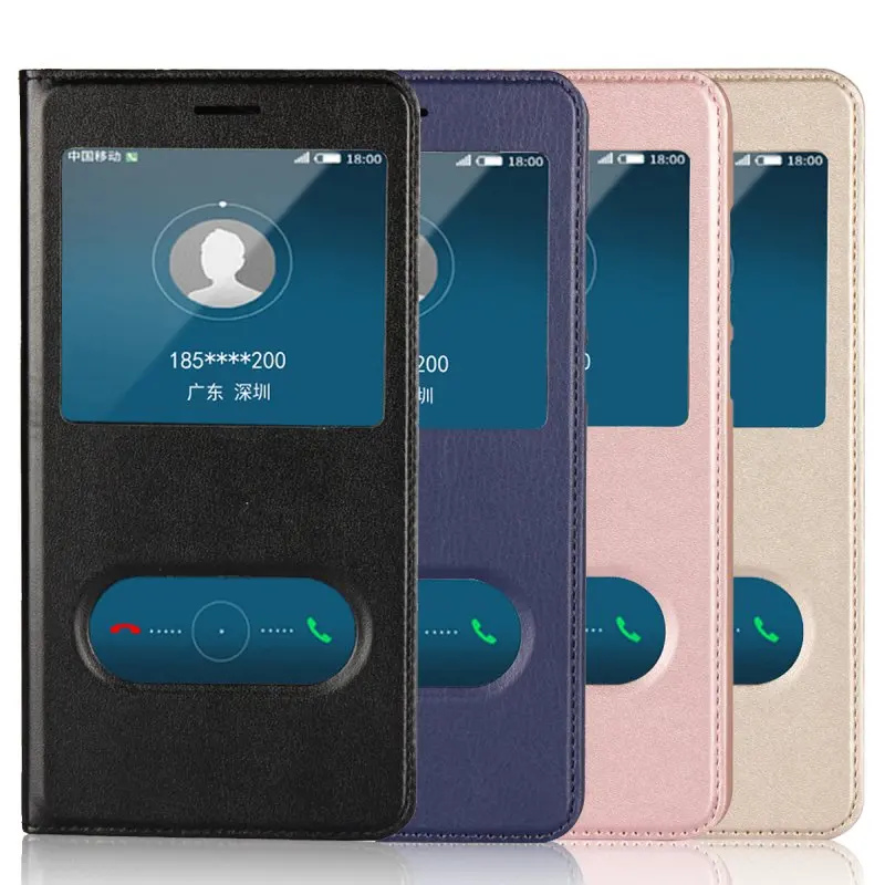 Умный флип-чехол кожаный чехол для телефона huawei Y6 II высшего класса Coque Y6II