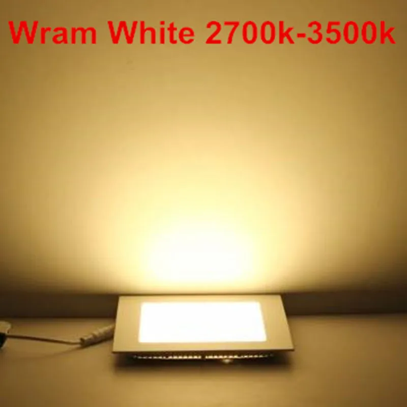 Luz LED de techo empotrada, lámpara de panel redondo + unidad, 3W, 4W, 6W, 9W, 12W, 15W, 25W, Blanco cálido/blanco Natural/blanco frío