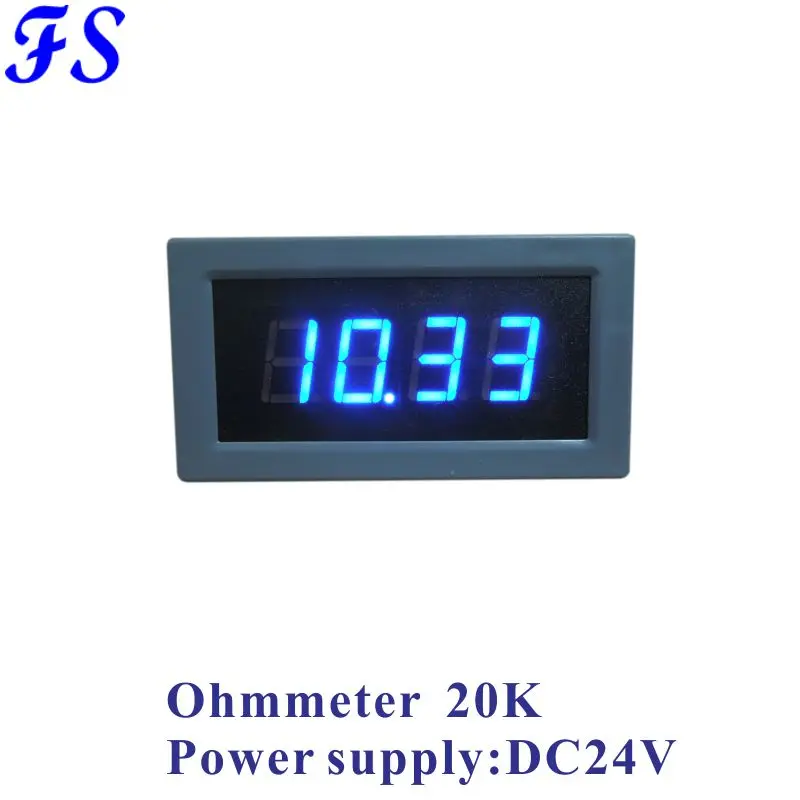 20K измеритель сопротивления Омметр цифровой напряжения постоянный ток 24 В