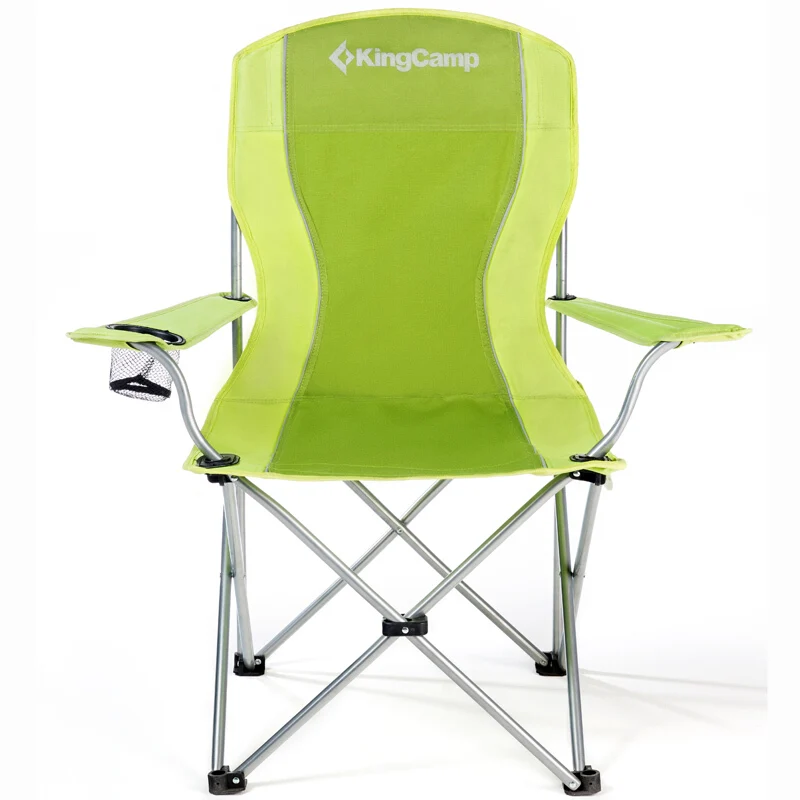 

Portable Quick Folding Oxford Chair Camping Beach Fishing Outdoor Use Lightweight Quad Chairs with Padded Armrest & Cup Holders