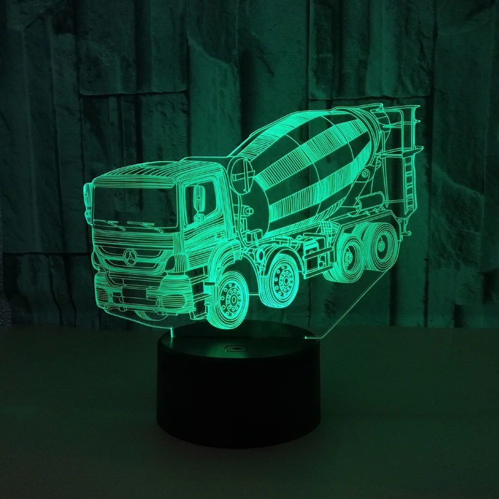 Новый миксер 3d источник питания светодиодный Ночной светильник цветной