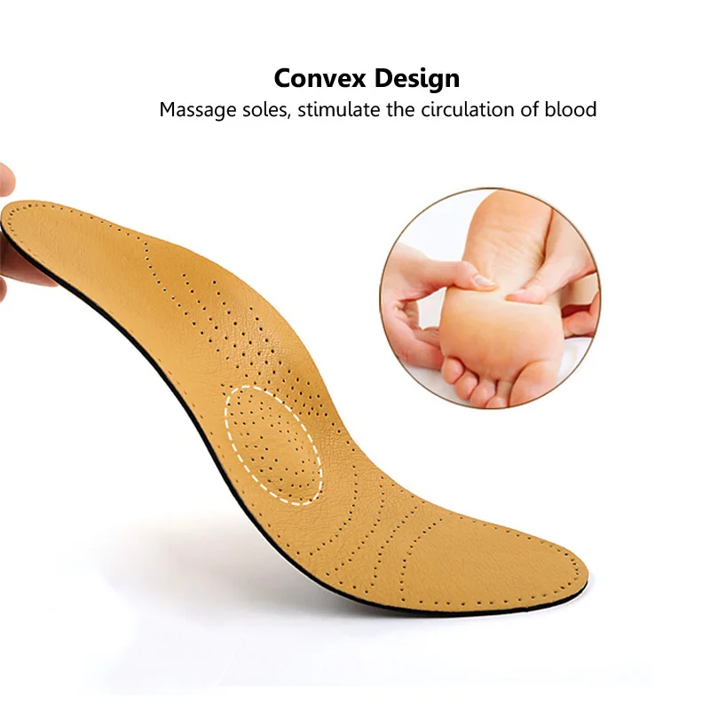 Soumit кожаные ортопедические стельки с высокой аркой поддерживающие для мужчин и