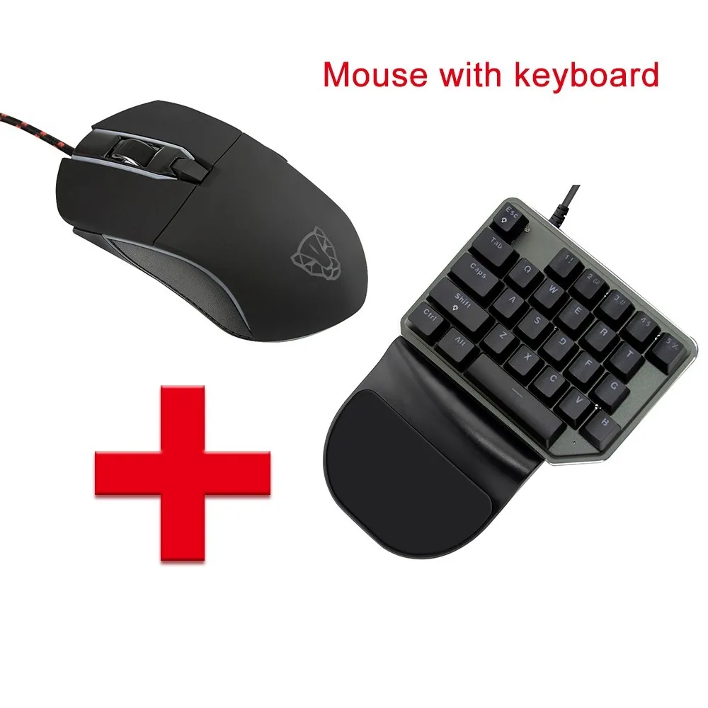 Mouse And Keyboard Motospeed игровая Проводная компьютерная геймерская мышь, комбинации клавиш, мини механическая клавиатура с подсветкой, 27 клавиш, 3500 dpi, 6 кнопок, игровая мышь Mause - Цвет: Mouse And Keyboard