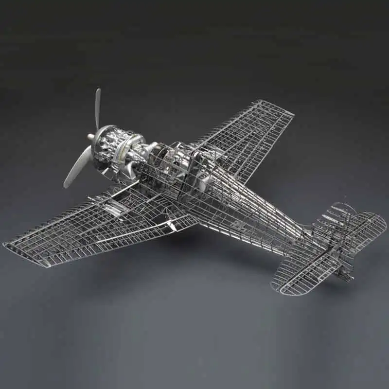 Сборка самолета из цельнометаллического сплава модель 1/48 F6F-5 ад Кот истребитель