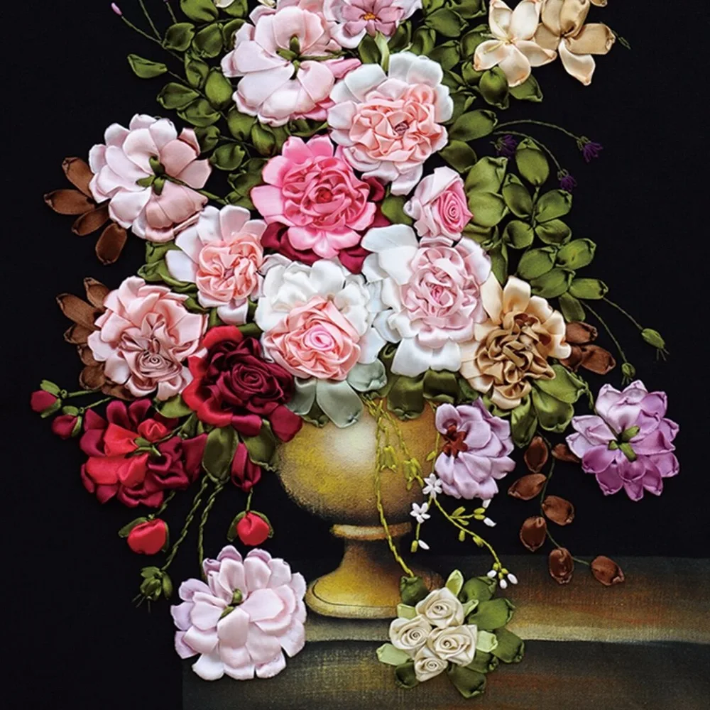 Набор для вышивки крестиком сделай сам 3D ленты наборы рукоделия картины с