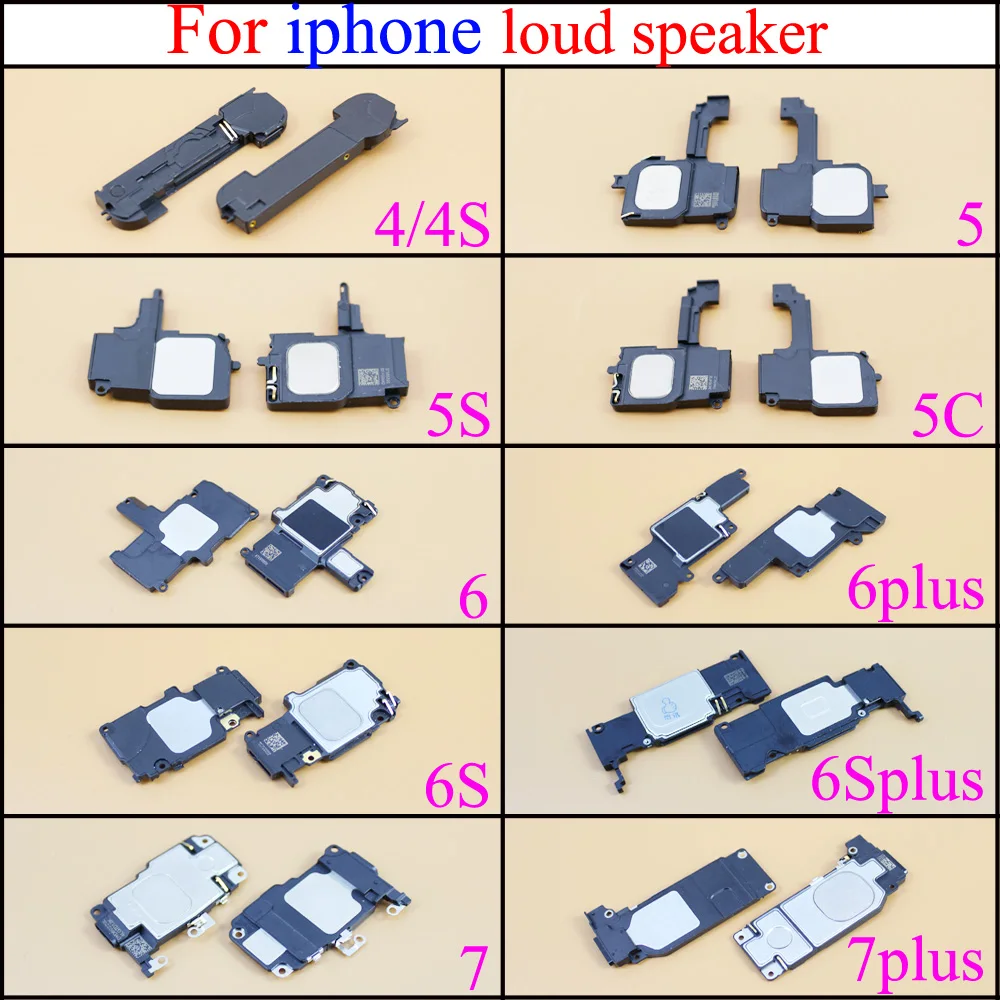 YuXi запасной Громкий динамик для iPhone 4 6 7 6s 5 5C 7plus мобильный телефон запасные