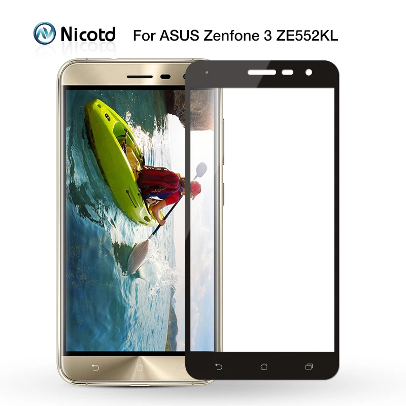 Защитное стекло Nicotd закаленное с полным покрытием для Asus ze553kl Zenfone 3 Max ZC520TL ZE552KL